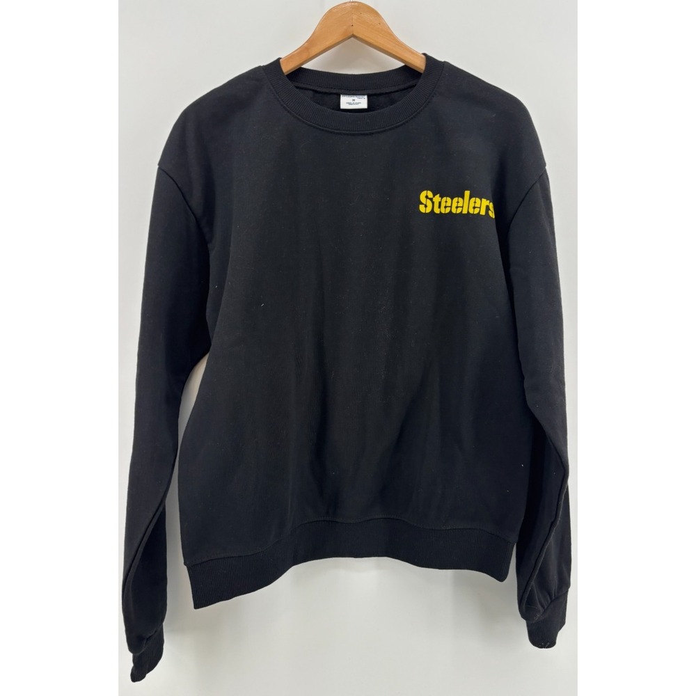 Mission Ridge Pittsburgh Steelers Crewneck Sweatshirt Mens Medium Black NFL NWOT